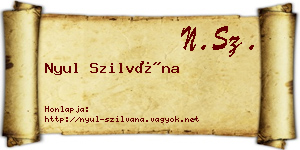 Nyul Szilvána névjegykártya
